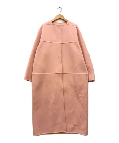 中古・古着通販】DRAWER (ドゥロワー) ノーカラーメルトンコート