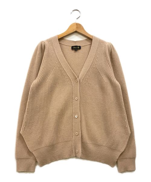 DRAWER（ドゥロワー）DRAWER (ドゥロワー) ウールカシミヤ アゼ カーディガン ベージュ サイズ:2の古着・服飾アイテム