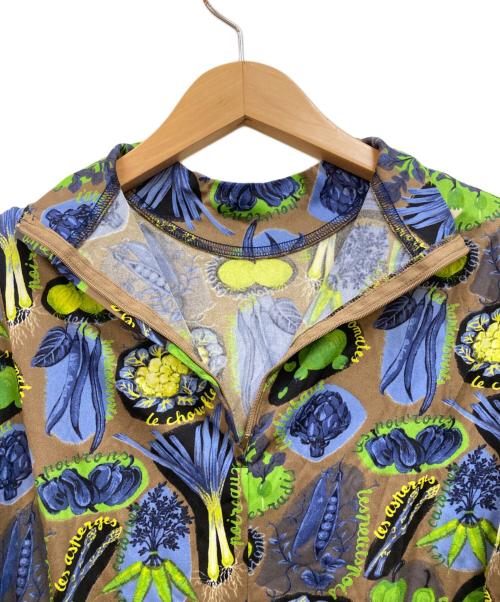 TOKUKO1erVOL（トクコプルミエヴォル）TOKUKO1erVOL (トクコプルミエヴォル) 総柄半袖カットソー ブラウン×ブラック サイズ:9の古着・服飾アイテム