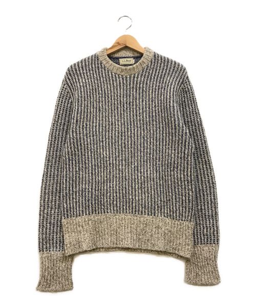 L.L.Bean（エルエルビーン）L.L.Bean (エルエルビーン) 70~80s バーズアイニット グレー×ネイビー サイズ:Mの古着・服飾アイテム