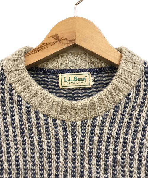 L.L.Bean（エルエルビーン）L.L.Bean (エルエルビーン) 70~80s バーズアイニット グレー×ネイビー サイズ:Mの古着・服飾アイテム