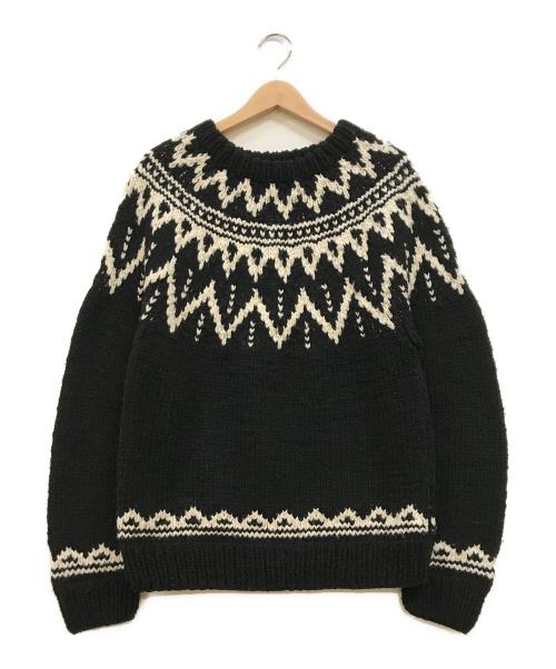 ARTESANIA（アルテサニア）ARTESANIA (アルテサニア) ノルディックセーター ブラック サイズ:Sの古着・服飾アイテム