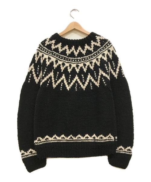 ARTESANIA（アルテサニア）ARTESANIA (アルテサニア) ノルディックセーター ブラック サイズ:Sの古着・服飾アイテム