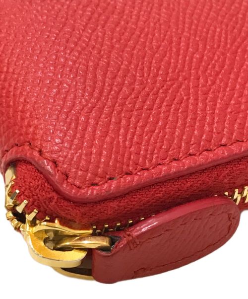 BALENCIAGA（バレンシアガ）BALENCIAGA (バレンシアガ) ラウンドジップウォレット レッドの古着・服飾アイテム