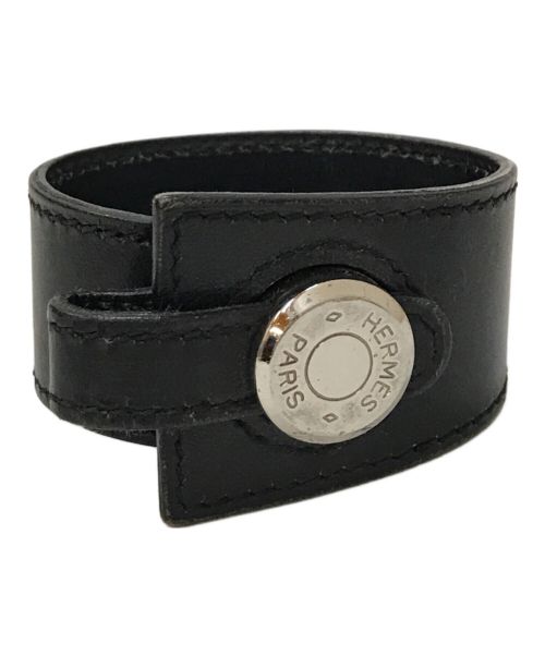 HERMES（エルメス）HERMES (エルメス) セリエ レザーブレスレット ブラックの古着・服飾アイテム