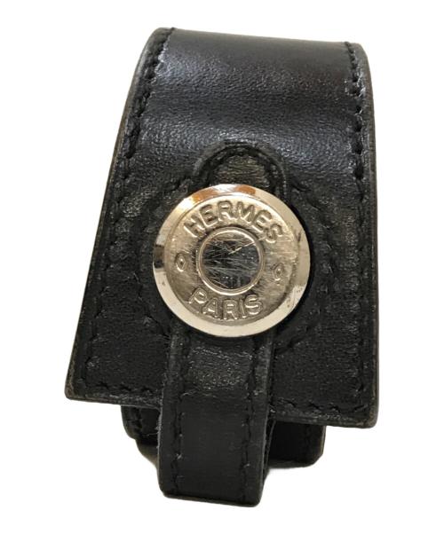 HERMES（エルメス）HERMES (エルメス) セリエ レザーブレスレット ブラックの古着・服飾アイテム