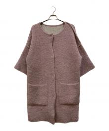 NINE（ナイン）の古着「リバーシブルニットコート」｜ピンク