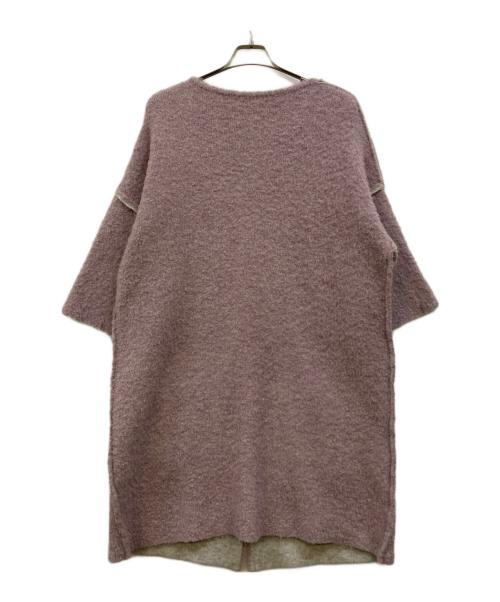 NINE（ナイン）NINE (ナイン) リバーシブルニットコート ピンク サイズ:Ｆの古着・服飾アイテム