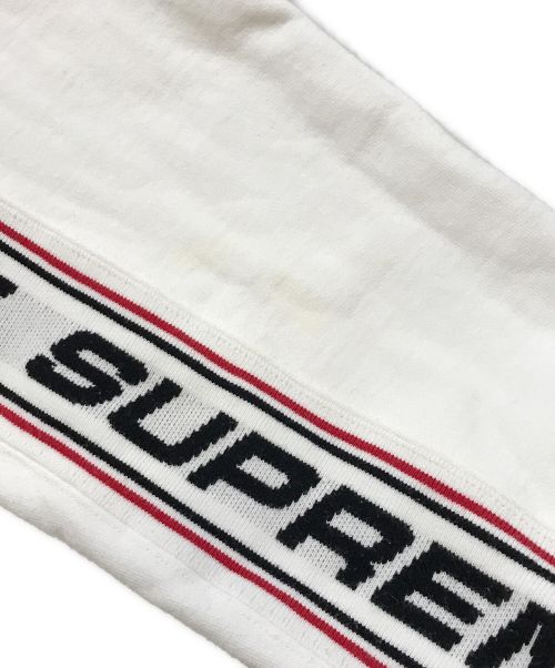 SUPREME（シュプリーム）SUPREME (シュプリーム) Text Rib Hooded Sweatshirt ホワイト サイズ:Lの古着・服飾アイテム