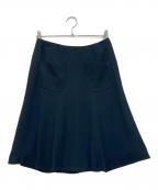 CHANELシャネル）の古着「ワンポインココマーク フレアスカート」｜ネイビー