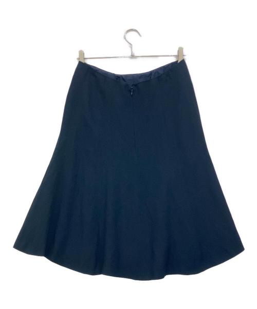 CHANEL（シャネル）CHANEL (シャネル) ワンポインココマーク フレアスカート ネイビー サイズ:38の古着・服飾アイテム