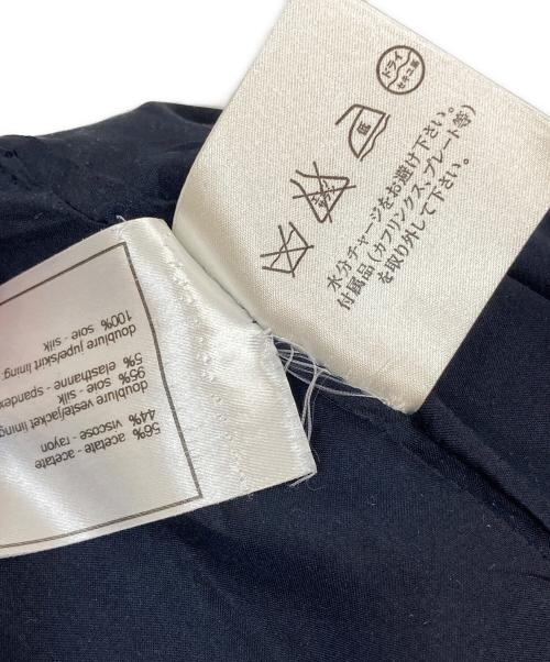 CHANEL（シャネル）CHANEL (シャネル) ワンポインココマーク フレアスカート ネイビー サイズ:38の古着・服飾アイテム