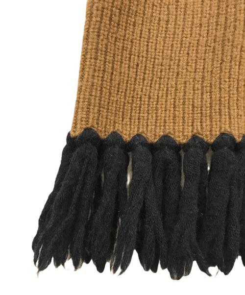 CULLNI（クルニ）CULLNI (クルニ) Fringe Sleeve&Hem Knit ニット ベージュ サイズ:2の古着・服飾アイテム