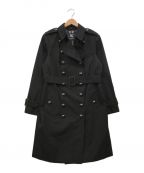 BURBERRY LONDONバーバリーロンドン）の古着「裏地チェックトレンチコート」｜ブラック