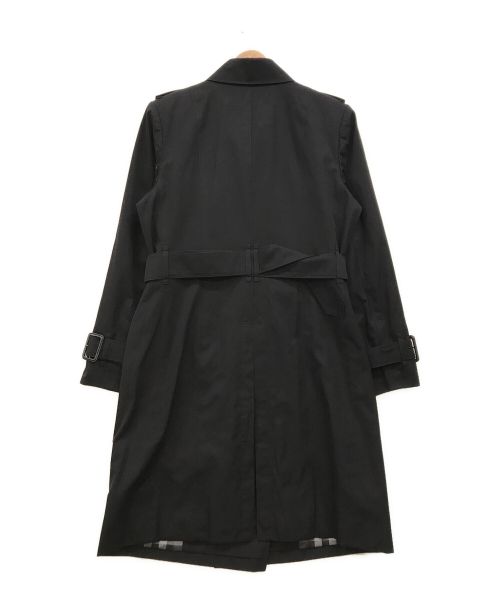 BURBERRY LONDON（バーバリーロンドン）BURBERRY LONDON (バーバリーロンドン) 裏地チェックトレンチコート ブラック サイズ:44の古着・服飾アイテム