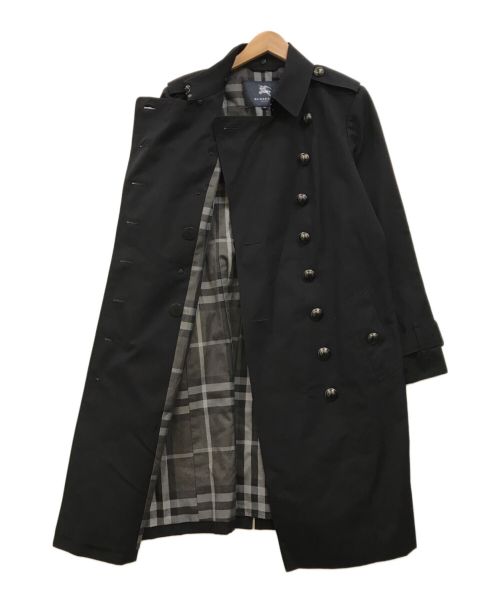 BURBERRY LONDON（バーバリーロンドン）BURBERRY LONDON (バーバリーロンドン) 裏地チェックトレンチコート ブラック サイズ:44の古着・服飾アイテム