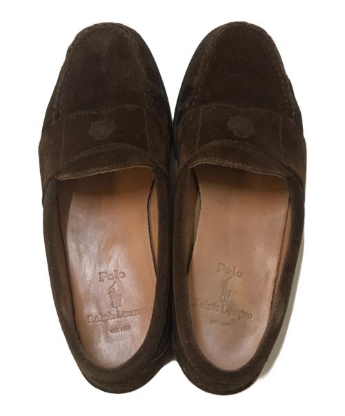 POLO RALPH LAUREN（ポロ・ラルフローレン）POLO RALPH LAUREN (ポロ・ラルフローレン) スウェードローファー ブラウン サイズ:8Dの古着・服飾アイテム