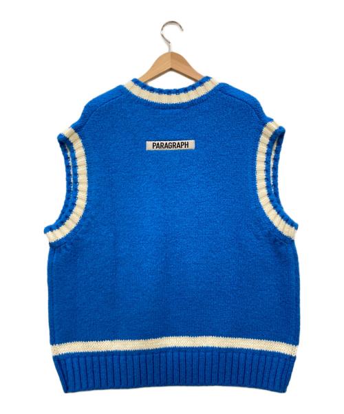 paragraph（パラグラフ）Paragraph (パラグラフ) SHYSMILE KNIT VEST スカイブルー サイズ:下記参照の古着・服飾アイテム