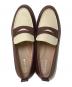 中古・古着 COLE HAAN (コールハーン) スタッシ ペニー ローファー ボルドー×ホワイト サイズ:25.5㎝：5000円