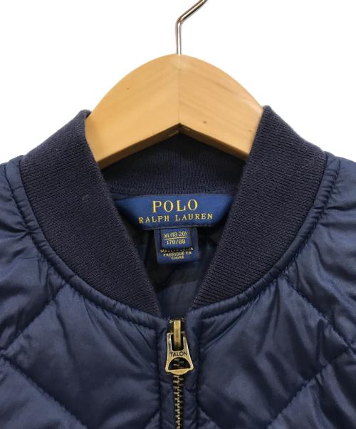 POLO RALPH LAUREN（ポロ・ラルフローレン）POLO RALPH LAUREN (ポロ・ラルフローレン) ポニー刺繍 キルティングジャケット ネイビー サイズ:キッズXL(18-20) 170/88の古着・服飾アイテム