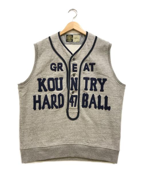 KAPITAL（キャピタル）KAPITAL (キャピタル) ベースボールヘンリーベスト グレー サイズ:XL(4)の古着・服飾アイテム