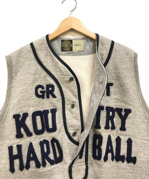 KAPITAL（キャピタル）KAPITAL (キャピタル) ベースボールヘンリーベスト グレー サイズ:XL(4)の古着・服飾アイテム