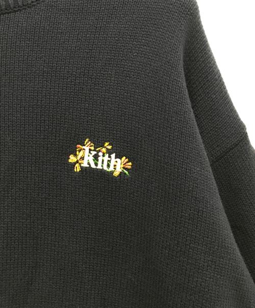 KITH（キス）KITH (キス) ロゴ刺繍ニット ネイビー サイズ:Lの古着・服飾アイテム