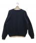 KITH (キス) ロゴ刺繍ニット ネイビー サイズ:L：9000円