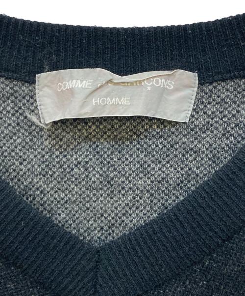 COMME des GARCONS HOMME（コムデギャルソン オム）COMME des GARCONS HOMME (コムデギャルソン オム) アーガイルVネックニット ブラック サイズ:不明の古着・服飾アイテム