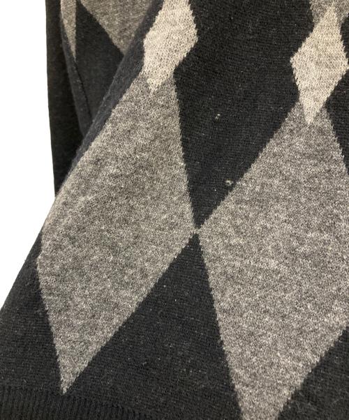 COMME des GARCONS HOMME（コムデギャルソン オム）COMME des GARCONS HOMME (コムデギャルソン オム) アーガイルVネックニット ブラック サイズ:不明の古着・服飾アイテム