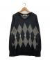 COMME des GARCONS HOMME（コムデギャルソン オム）の古着「アーガイルVネックニット」｜ブラック