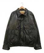 PABLO VINCIパブロビンチ）の古着「Leather down jacket 2」｜ブラック