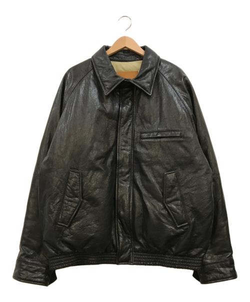 PABLO VINCI（パブロビンチ）PABLO VINCI (パブロビンチ) Leather down jacket 2 ブラック サイズ:Lの古着・服飾アイテム