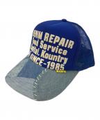 KAPITALキャピタル）の古着「再構築キャップ」｜ブルー