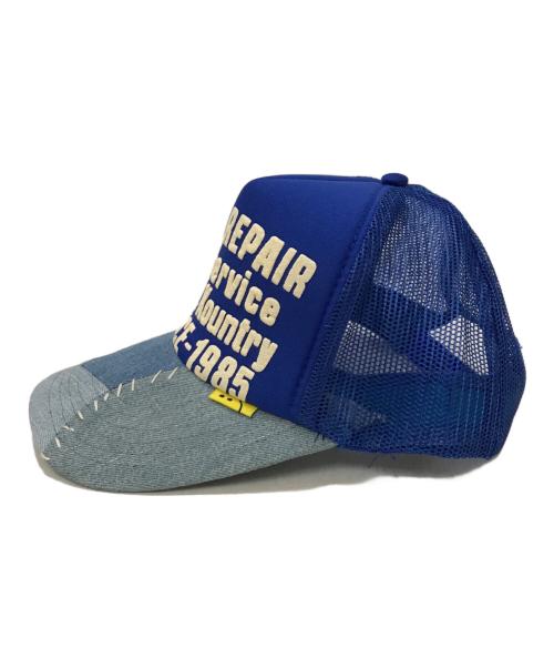 KAPITAL（キャピタル）KAPITAL (キャピタル) 再構築キャップ ブルー サイズ:Fの古着・服飾アイテム