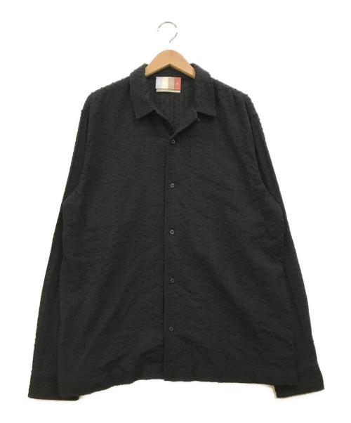 KITH（キス）KITH (キス) Embroidered Voile Long-Sleeve Thompson Camp Collar Shirt 'Black' ブラック サイズ:Lの古着・服飾アイテム
