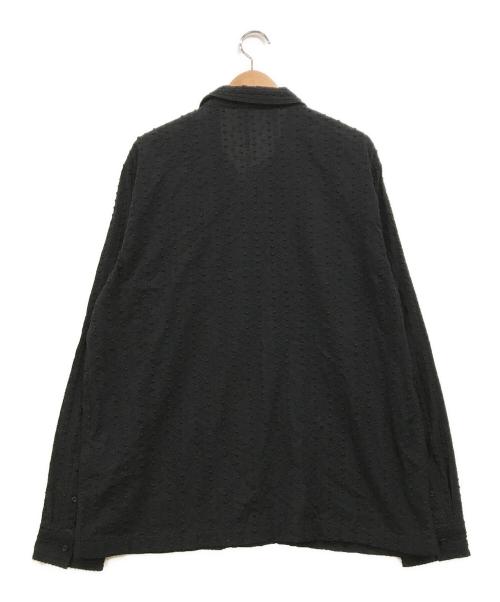 KITH（キス）KITH (キス) Embroidered Voile Long-Sleeve Thompson Camp Collar Shirt 'Black' ブラック サイズ:Lの古着・服飾アイテム