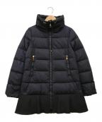 MONCLERモンクレール）の古着「VIBURNUM 裾フリルダウンコート」｜ネイビー