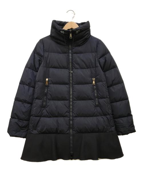 MONCLER（モンクレール）MONCLER (モンクレール) VIBURNUM 裾フリルダウンコート ネイビー サイズ:00の古着・服飾アイテム