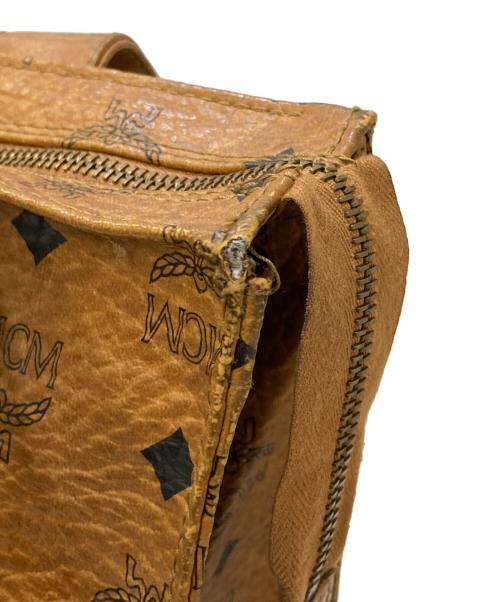 MCM（エムシーエム）MCM (エムシーエム) レザートートバッグ ブラウンの古着・服飾アイテム