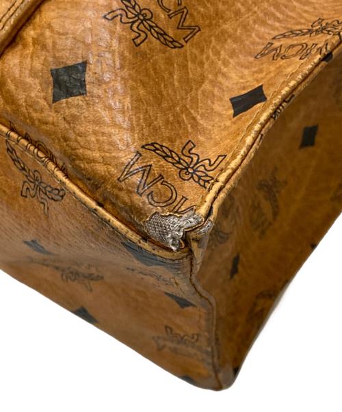 MCM（エムシーエム）MCM (エムシーエム) レザートートバッグ ブラウンの古着・服飾アイテム