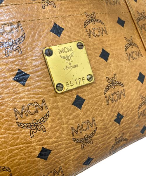 MCM（エムシーエム）MCM (エムシーエム) レザートートバッグ ブラウンの古着・服飾アイテム