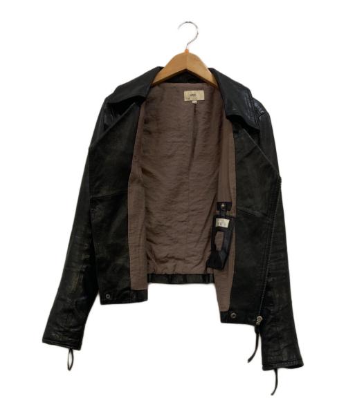 June（ジュネ）June (ジュネ) レザージャケット ブラック サイズ:XSの古着・服飾アイテム