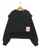 Maison MIHARA YASUHIROメゾン ミハラ ヤスヒロ）の古着「クロップド変形フェイクスリーブスウェット」｜ブラック