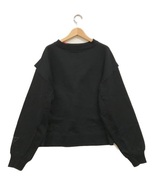 Maison MIHARA YASUHIRO（メゾン ミハラ ヤスヒロ）Maison MIHARA YASUHIRO (メゾン ミハラ ヤスヒロ) クロップド変形フェイクスリーブスウェット ブラック サイズ:Fの古着・服飾アイテム