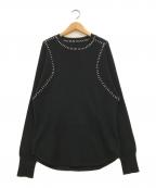 sodukスドーク）の古着「サーマルニットプルオーバー」｜ブラック