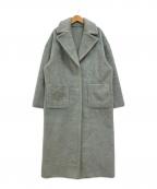 Ameriアメリ）の古着「BLANKET LIKE FAKE MOUTON COAT」｜グリーン
