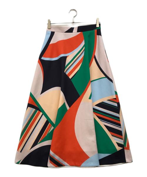 Pinky & Dianne（ピンキーアンドダイアン）Pinky & Dianne (ピンキーアンドダイアン) マルチカラープリントスカート マルチカラー サイズ:38の古着・服飾アイテム