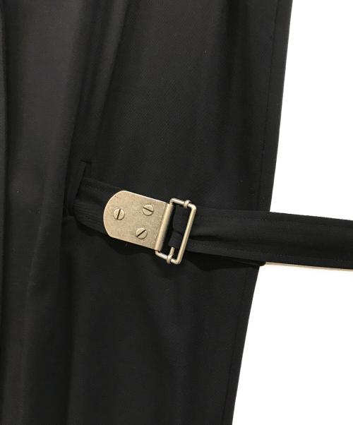 DIESEL Black Gold（ディーゼル ブラック ゴールド）DIESEL Black Gold (ディーゼル ブラック ゴールド) レザー切替ベルテッドジレ ブラック サイズ:40の古着・服飾アイテム