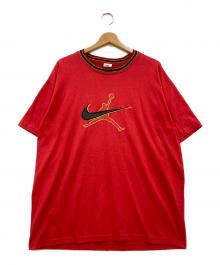NIKE（ナイキ）の古着「90s スウッシュ刺繍カットソー」｜レッド